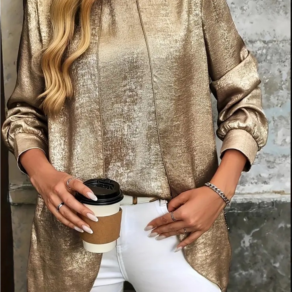 Elegant Gold Women's Blouse